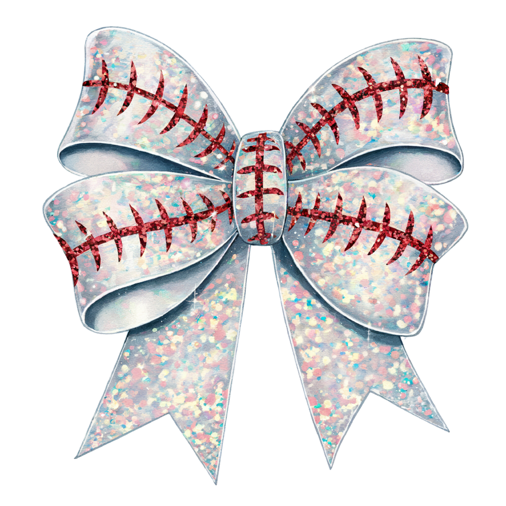 M2B Designs - Baseball Bow DTF Transfer: Pocket (3.5 inch)