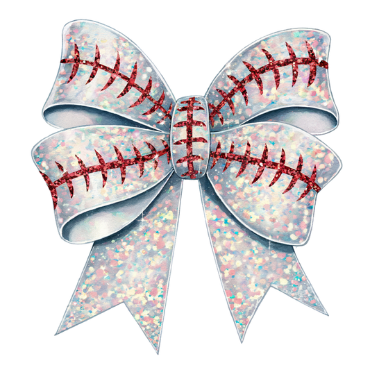 M2B Designs - Baseball Bow DTF Transfer: Pocket (3.5 inch)