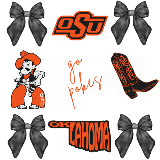 M2B Designs - Oklahoma State Coquette DTF: Pocket (3.5 inch)