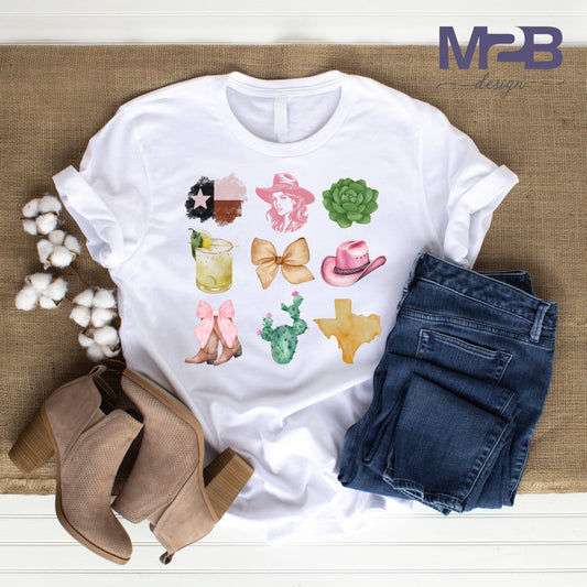 M2B Designs - Texas Coquette DTF Transfer: Pocket (3.5 inch)