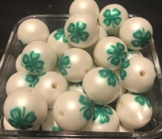 Custom Stock show 20MM Printed Beads - 10 qty