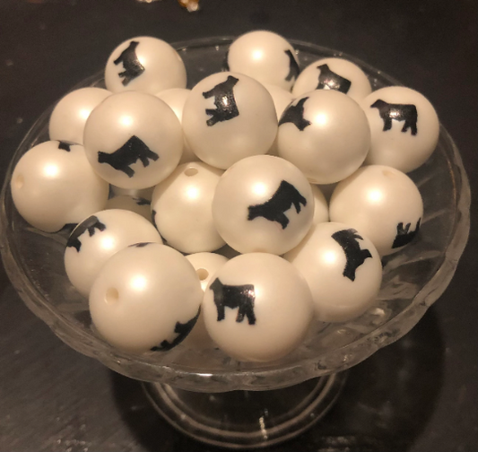 Custom Stock show 20MM Printed Beads - 10 qty