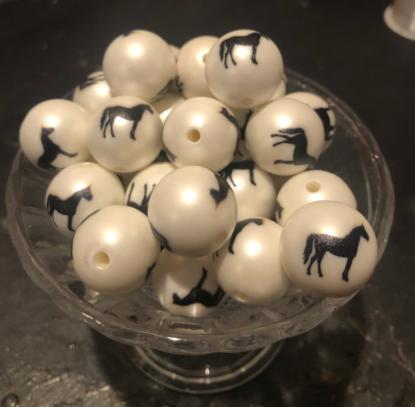 Custom Stock show 20MM Printed Beads - 10 qty