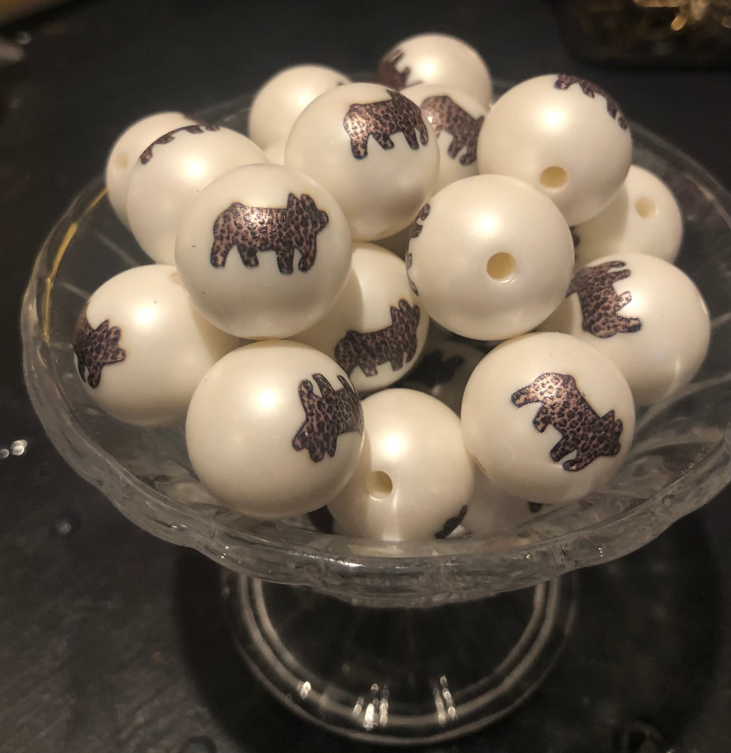 Custom Stock show 20MM Printed Beads - 10 qty