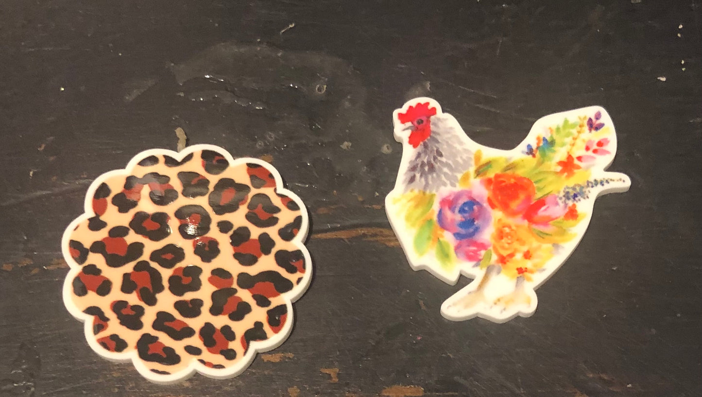Custom Planar Resins Pig, Steer, Heifer, Sheep, Goat, Going Showing Planar Resin Flatbacks for Bow Centers, Little Diva Necklaces