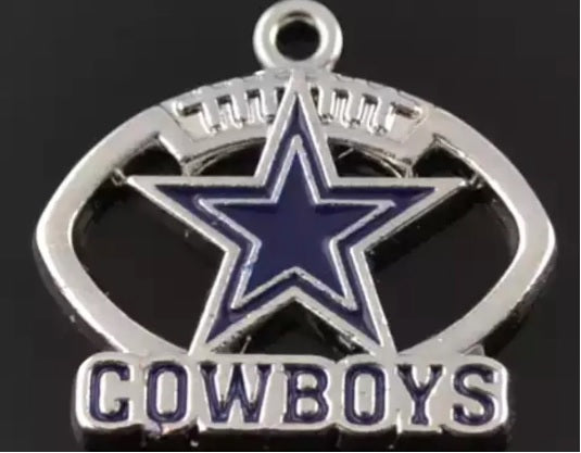 Cowboy Football Charms - QTY 1, 5, or 10