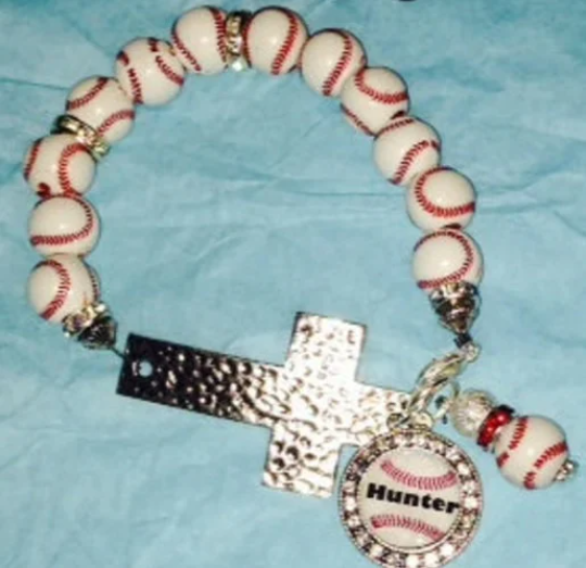 Baseball Cross Bracelet