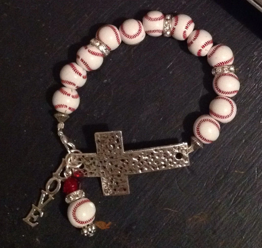 Baseball Cross Bracelet