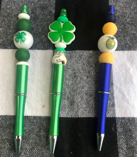 Custom Silicone Beaded Ink Pens | Custom Beaded Pen | Western Beaded Ink Pens | Stock show Beaded Pen
