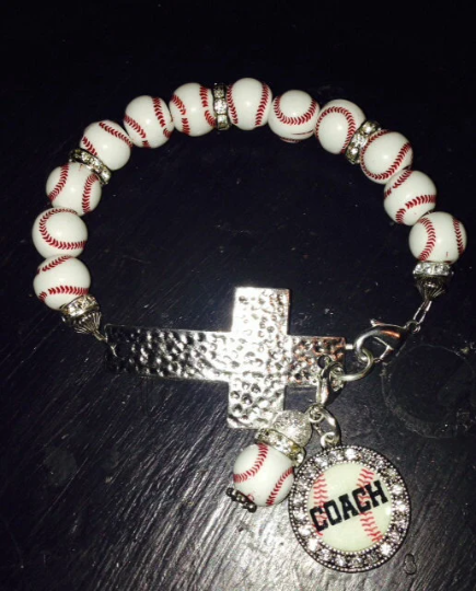 Baseball Cross Bracelet