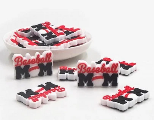 25MM Baseball or Softball Mom Silicone Beads DIY