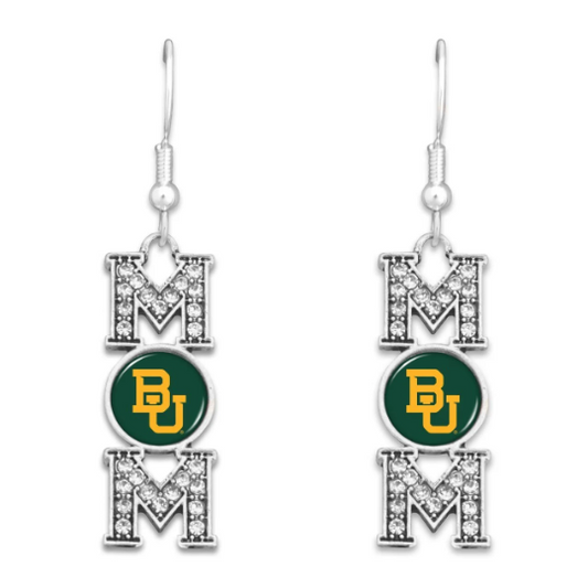 Baylor Bears Collegiate Licensed MOM Earrings or Charms