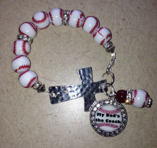 Baseball Cross Bracelet
