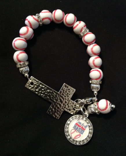 Baseball Cross Bracelet