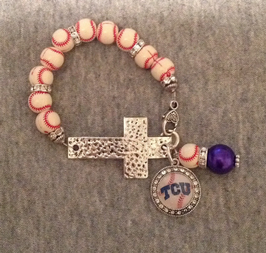 Baseball Cross Bracelet