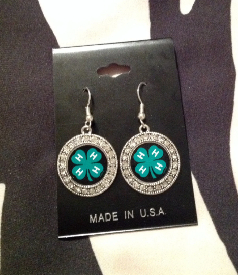4- H Charm Earrings, Necklace or Bracelet
