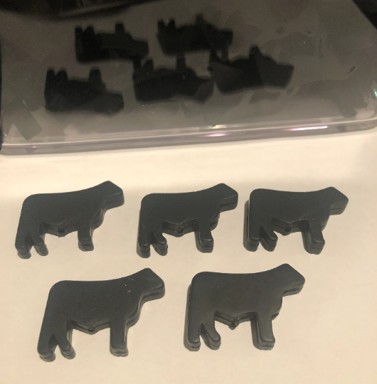 Silicone Steer, Heifer, Cattle Cow Chunky Beads 30mm for Pens, Lanyards, Wristlets, keychains, DIY - 1, 10, or 25