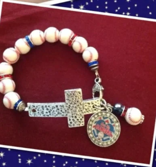Baseball Cross Bracelet