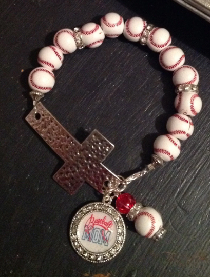 Baseball Cross Bracelet