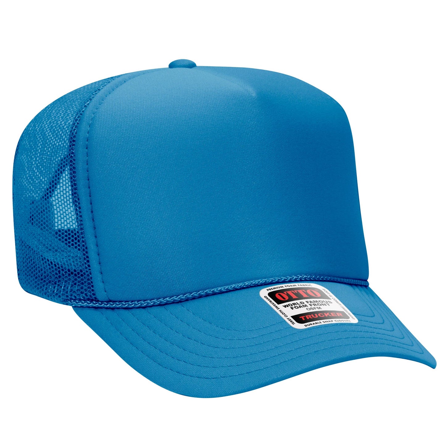 The Park Wholesale - Otto 5-Panel High Crown Foam Trucker Hats, Mesh Back Cap - 39-165: Red
