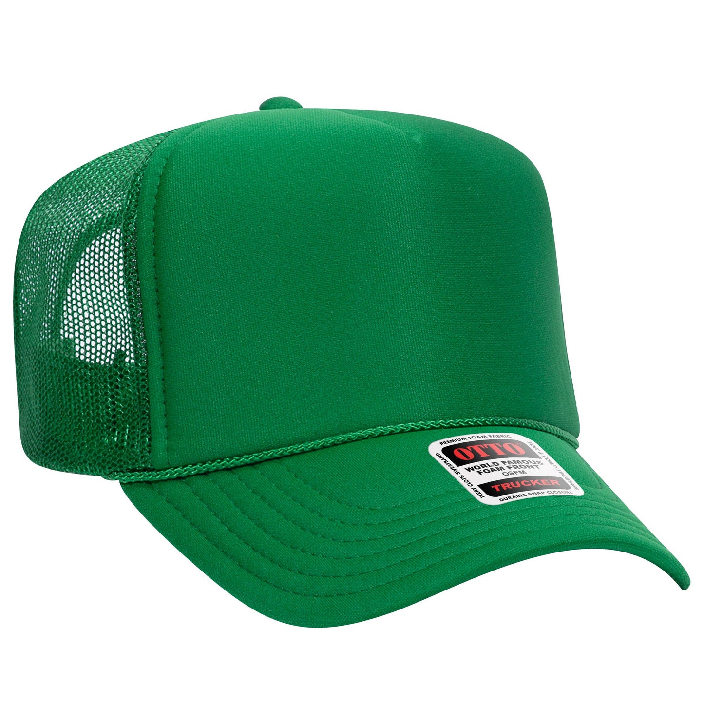 The Park Wholesale - Otto 5-Panel High Crown Foam Trucker Hats, Mesh Back Cap - 39-165: Red