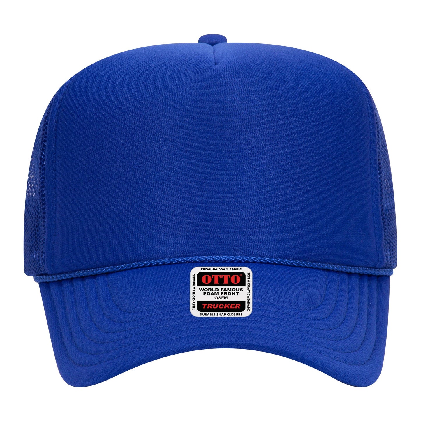 The Park Wholesale - Otto 5-Panel High Crown Foam Trucker Hats, Mesh Back Cap - 39-165: Red
