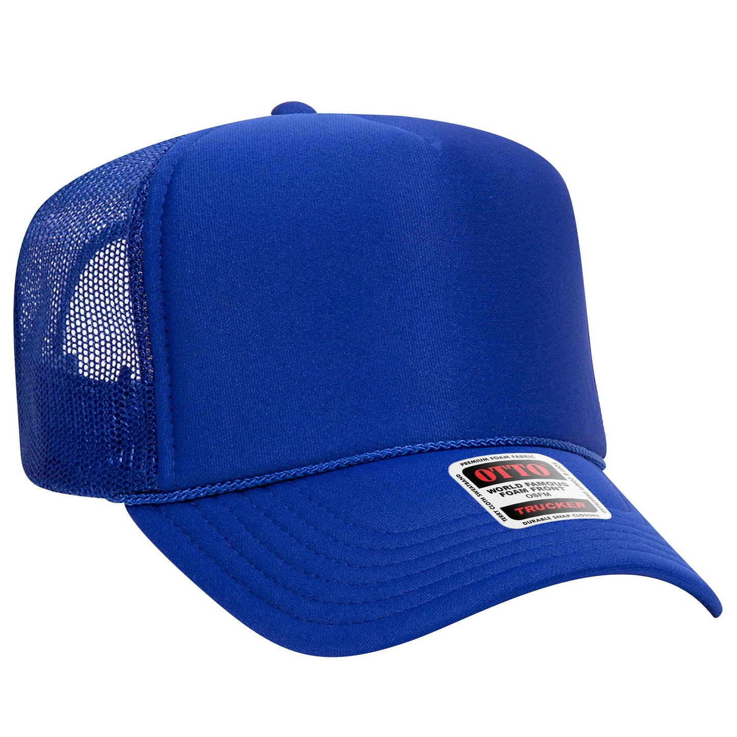 The Park Wholesale - Otto 5-Panel High Crown Foam Trucker Hats, Mesh Back Cap - 39-165: Red