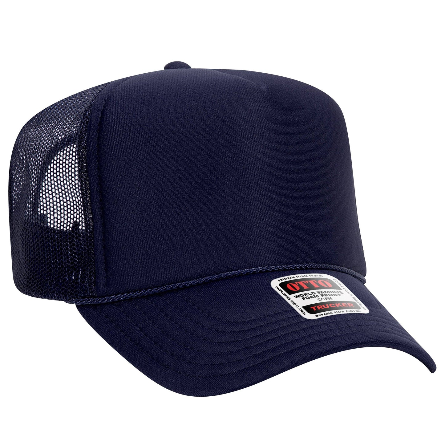 The Park Wholesale - Otto 5-Panel High Crown Foam Trucker Hats, Mesh Back Cap - 39-165: Red