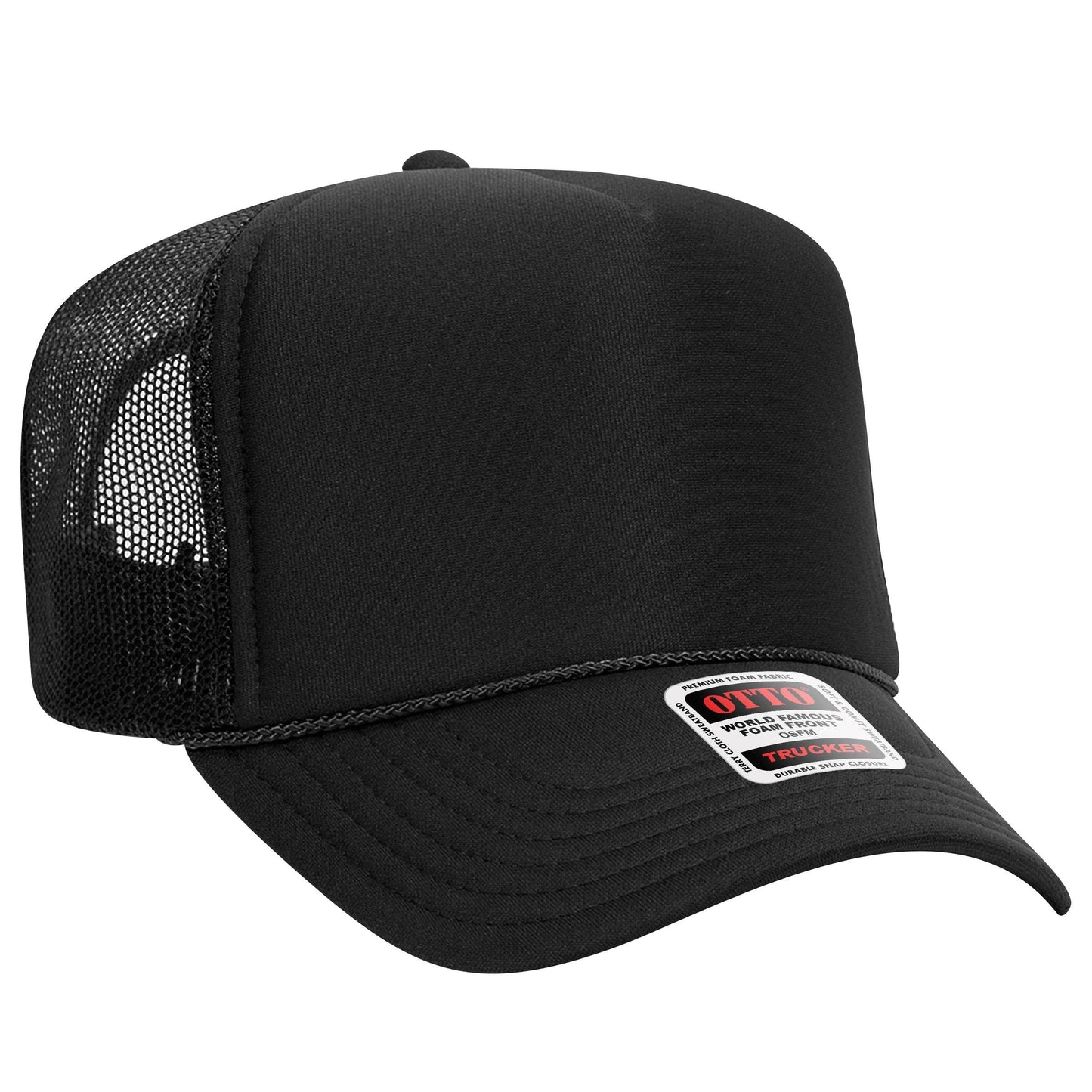 The Park Wholesale - Otto 5-Panel High Crown Foam Trucker Hats, Mesh Back Cap - 39-165: Red