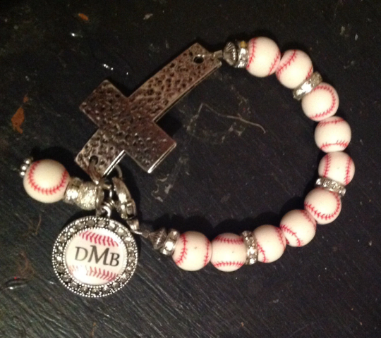 Baseball Cross Bracelet