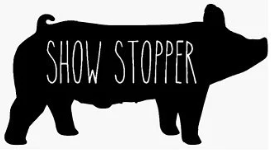 Stock show, Ag, Steer, Heifer, pig, goat, lamb, brahman Going Showing Vinyl Weatherproof Sticker for Waterbottles, Showboxes, Computers.....