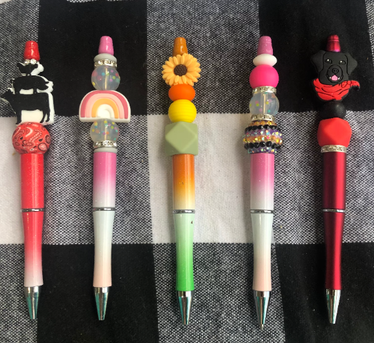 Custom Silicone Beaded Ink Pens | Custom Beaded Pen | Western Beaded Ink Pens | Stock show Beaded Pen
