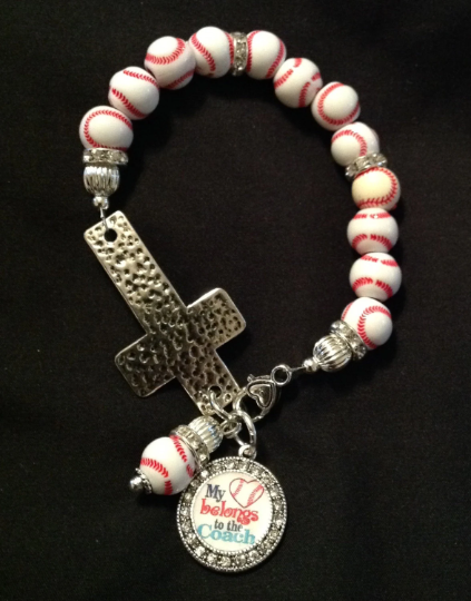 Baseball Cross Bracelet
